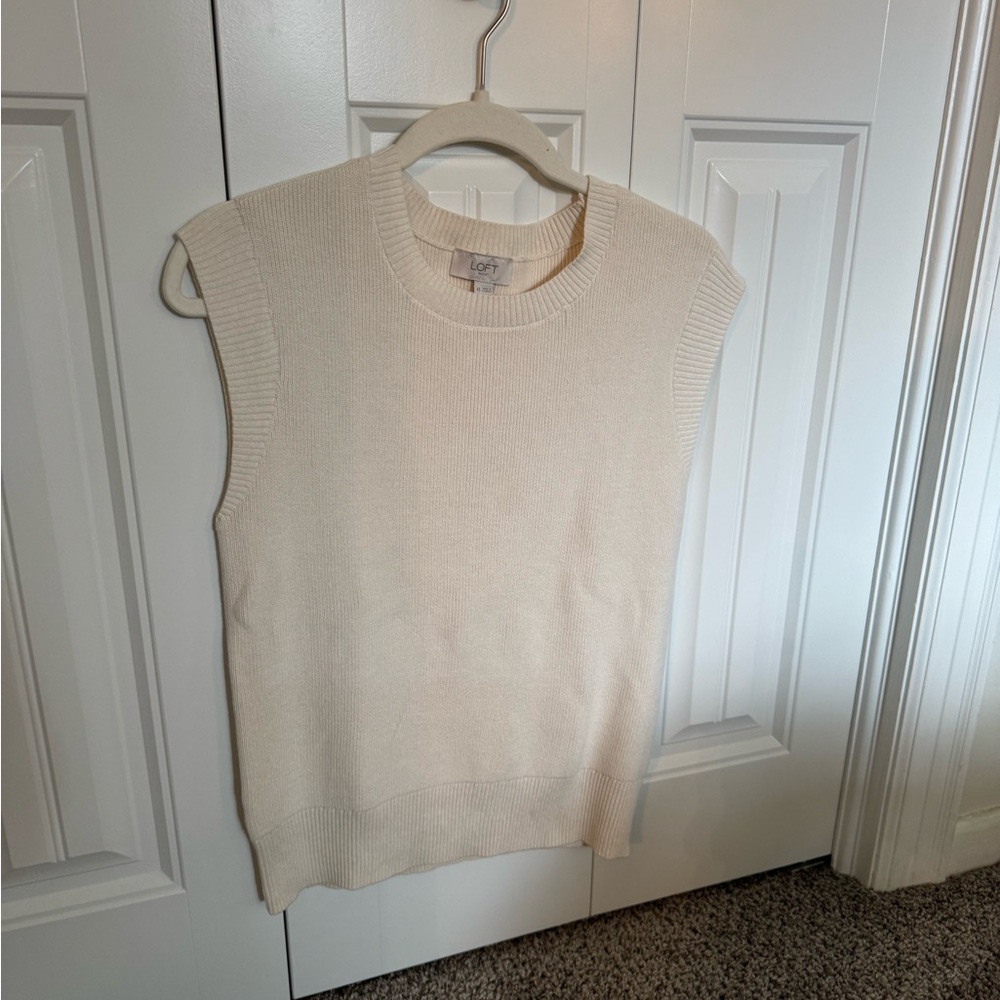 LOFT Ivory Knit Sweater